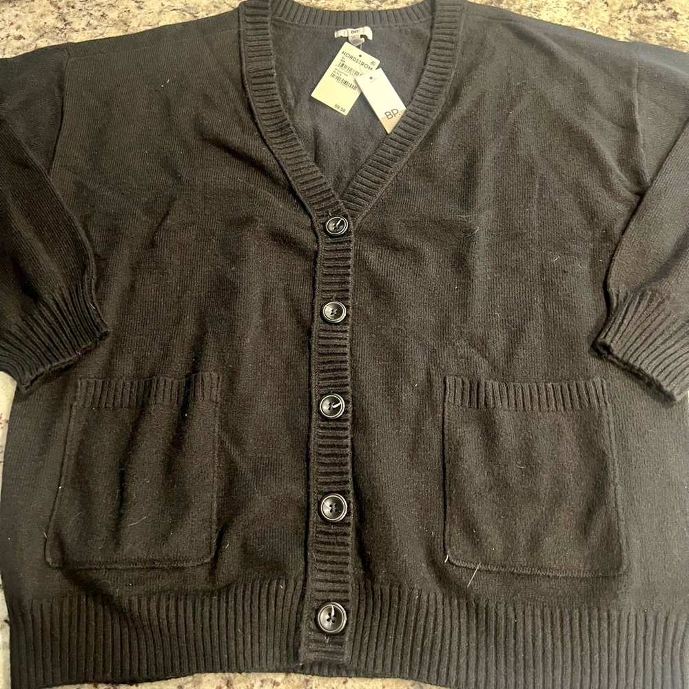 BP Black Women's Cardigan Sweater